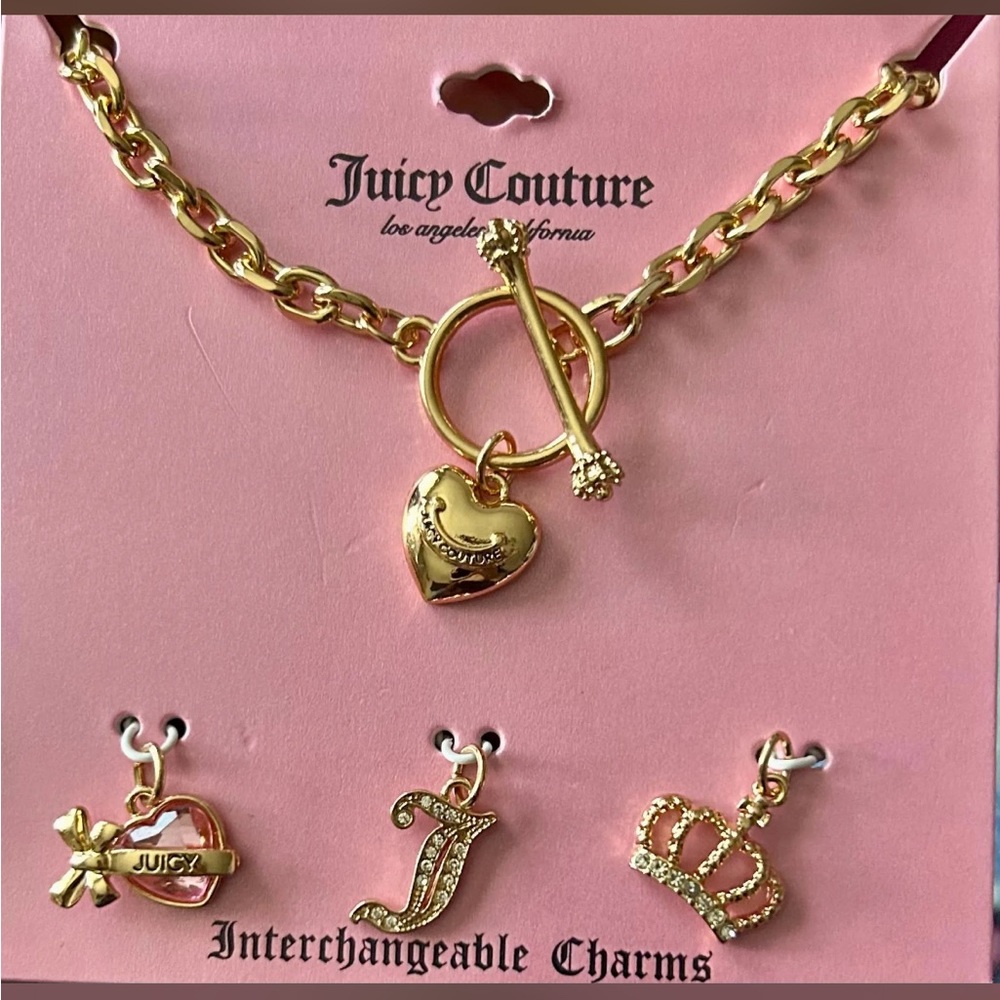 Juicy Couture Gold Charm Necklace